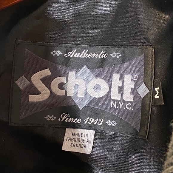 Schott Wool Coat with Knit Collar Made Canada - Picture 2 of 11